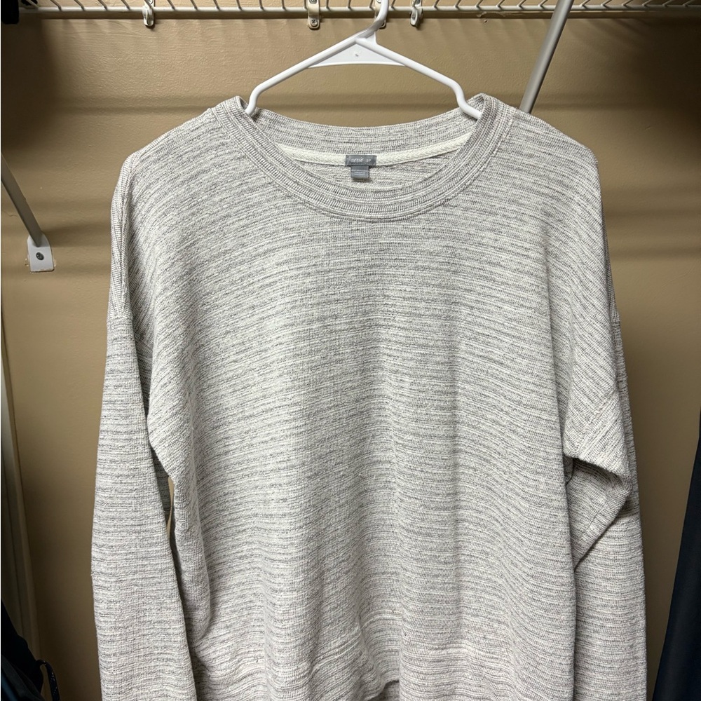 Aerie striped oversized split-hem sweatshirt